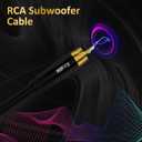 Subwoofer Cable RCA to RCA Audio Cable 50FT, Digital Coaxial Audio Cable, Premium S/PDIF RCA Cord for Home Theater, HDTV, Subwoofer, Hi-Fi System, Amplifier, 22AWG Tinned Copper, Double Shielded