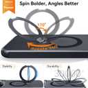 360 Spin Magnetic Stand for Google Pixel 10 Pro XL Case, Fit for Magsafe, 4X Mil-Grade Protection, Anti-Fingerprint, Non-Slip Shockproof Slim for Pixel 10 Pro XL Phone Case with Kickstand, Matte Black