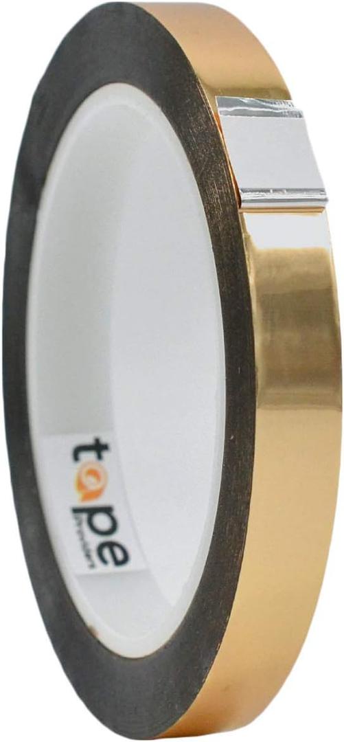 WOD MPFT2 Gold Metalized Polyester Mylar Film Tape with Acrylic Adhesive, 1/2 inch x 72 yds. Vibrant Mirror Gold Tape, Decor Tape for Detailing Accent Wall, Graphic Arts, Car and Boat Trim