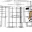MidWest Homes for Pets 24-Inch Exercise Pen, for Indoor and Outdoor Use, 16 Sq Feet of Play, Single Door Folding Dog Pen, with Large Door Opening & Secure Latch, Easy to Set Up, Foldable Dog Playpen