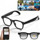 AI Smart Glasses with Camera,AI Voice Assistant,8MP/1080P HD Video & Audio Recording Camera, Real-Time Voice Translation, Bluetooth Connectivity, Photochromic Sunglass Lenses for Men & Women