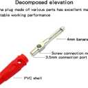 V TELESKY 10PCS 2 Colors 4mm Welded Banana Plug, Superimposable Connector Test Plug DIY Banana Plug Connectors Adapters