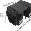 Bike Panniers Bag, 30L Waterproof Bicycle Trunk Bag Ebike Saddle Bags Bike Rack Bag with Reflective Trim Professional Cycling Accessories for Grocery Shopping Commuter(black)