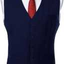 JEMITOP Men's Classic Slim Fit Dress Vest Formal Wedding Prom Tuxedo Suit Vest with Pocket S
