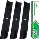 601124 Lawn Mower Blades for Hustler 54 Inch Deck Low Lift Blades Riding Mower Replacement for Fastrak SD Raptor SD XL XD 797696 797712 602416 601013 3Pack