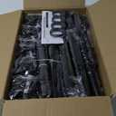 Room Divider No Drilling Curtain Rod Wall Divider for Room Separation, 4-10ft(H) 28-114inch(W) Adjustable, Heavy Duty Partition Space Separator Freestanding Tension Curtain Stand, Black