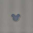 Gold Glitters & Pink Chenille Varsity Initial Patches, 3M Adhesive Sticker Iron On, 2.25" Height (Mickey)