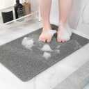 Hargiis Non-Slip Bathtub Mat, Anti Slip Shower Mat, Fast Drying Bathtub Mats, Foot Scrubber Mat, Anti Slip Mat for Tub, Floor, Bathroom, Kitchen, Home, Hotel (Grey 71"24")