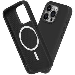 RhinoShield SolidSuit Case Compatible with Magsafe for [iPhone 15 Pro] | Shock Absorbent Slim Design Protective Cover with Premium Matte Finish 3.5M / 11ft Drop Protection - Classic Black