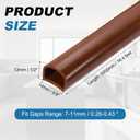 PATIKIL 16.4FT Silicone D Shape Weather Stripping, 5/9" W x 1/2" H Self Adhesive Backing Door Seal for Door Frame Window Insulation RVs Furniture Cabinets, Brown