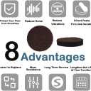 uxcell 60pcs Felt Pads Round Dia 1 1/2" Self Stick Anti-scratch Pads Reduce Noise for Furniture Leg Floor Protector Brown