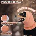 PUMYPOREITY Anti-Slip Headband for Dog Hematoma, Adjustable Dog Calming Hoodie for Fireworks, Thunderstorms, Grooming, No Shake Ear Wraps & Muffs for Noise Protection, M, Orange