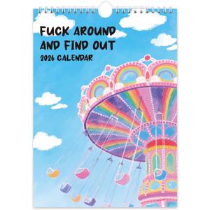 2026 Calendar - 2026 Fu-ck it Calendar from Jan. 2026 - Dec. 2026, 2026 Wall Calendars Funny, Here We Go Again Calendars with Premium Paper, Gag Gifts, 9" x 11"