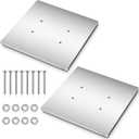 Blulu 2 Pcs 16 x 16 Inches Aluminum Lighting Truss Aluminum Lighting Truss Base Plate Lighting Truss with Hardware for 8 Inch Box Truss Birthday Party Musich Live Show Dj Stage