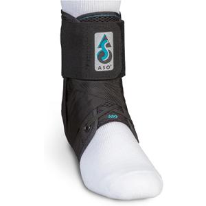 Med Spec ASO Ankle Stabilizer - Lace Up Ankle Brace for Sprained Ankle and Peroneal Tendonitis, Orthopedic Ankle Support for Men, Women, Adults, Teens and Kids, Sports Injury Recovery (Small, Black)
