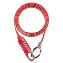 ROCKBROS 5FT Bike Lock Cable with Preset Combination Lightweight Versatile & Weatherproof Security Bike Lock Red