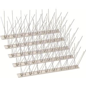 SEEKSEE 10 Pack Bird Spikes 13 inch Pigeon Spikes Anti-Bird Nails Bird Repellent Metal Bird Deterant Spinners of Stainless Steel Bird Spikes for Pigeon and Other Small Birds (10.8 Feet) 9