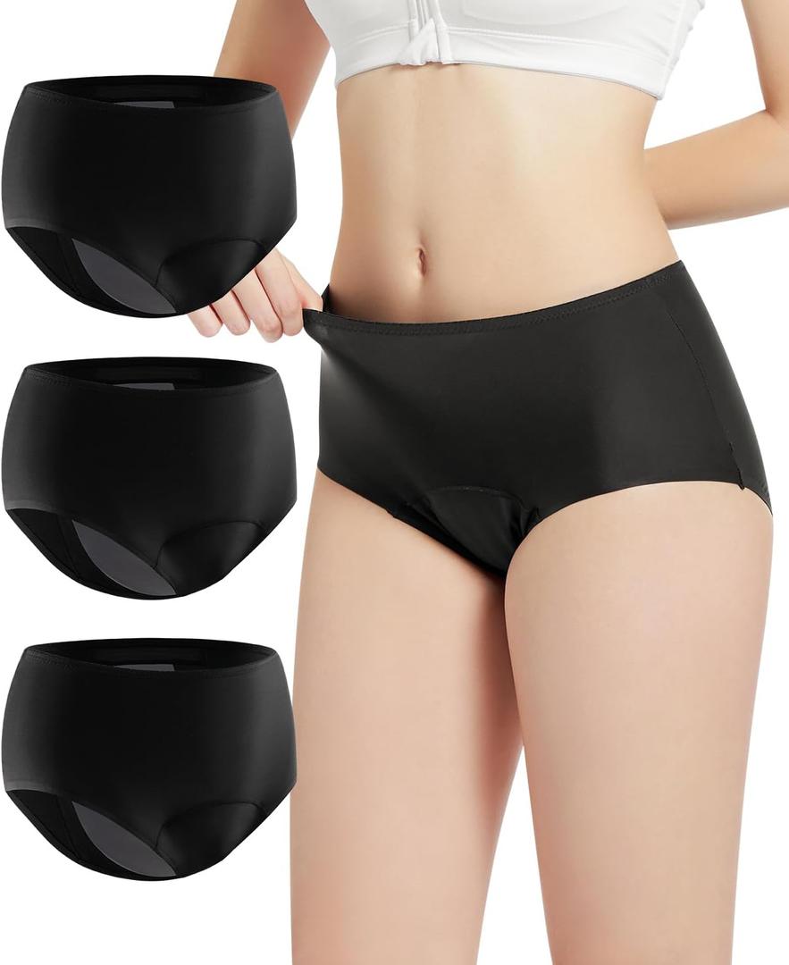 Carer Incontinence Underwear for Women Washable Leak Proof Underwear for Women 150ml Super Absorbent Bladder Leak Underwear for Womens Incontinence Postpartum Leakage Protective Panties 3 PCS, XL
