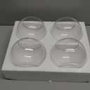 YOUEON 4 Pcs Small Glass Bubble Bowl Vases 6" W x 4.5" H, Round Floating Candle Holders, Glass Terrarium Bowls, Globe Flower Vase Centerpiece for Wedding Event Home Decor