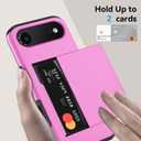 Qinmay Compatible with iPhone 17 Air Case Wallet,Built-in Card Holder, Heavy Duty Protective Dual Layer Shockproof Hidden Card Slot Slim Wallet Phone Cover for iPhone 17 AirPink