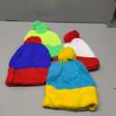 Shinymoon 4 Pcs Halloween Costume Knit Pom Beanie Hat Character Cosplay Headwear Knitted Pompom Cuff Women Men's Novelty Winter Beanies Fashion Warm