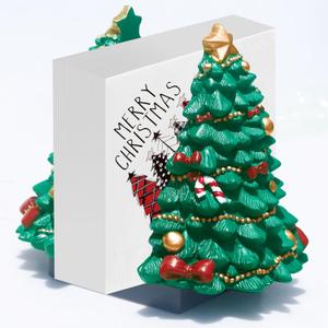 Christmas Tree Napkin Holder - Festive Resin Tabletop Decor for Holiday Dining