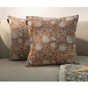 Decorative Throw Pillow Covers, Set of 2 (Brick Brown, 18" x 18" (Pack of 2))
