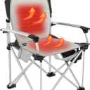 Portable Heated Seat Cushion (No Power Bank) - Premium Heated Camping Chair Pad, Foldable Heated Stadium Seat for Bleachers, USB Powered for Sports & Concerts - Grey