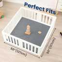 Baby Play Mat for Floor,1.3" Thick Elasti-Foam 50"50" Playpen Mat for Tummy Time,Water Repellent Soft Coral Velvet for Toddler,Infant,Kids,Non-Slip Backing Safe for Crawling(Dark Grey)