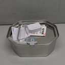 Cat Water Fountain Stainless Steel 108oz/3.2L, APAUK Automatic Pet Fountain Dog Water Dispenser with Water Level Window, Quiet Cat Fountain for Drinking, Inside with Replacement(1 Filter&1 Sponge)