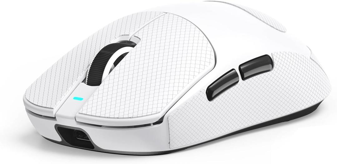 ATTACK SHARK X8SE Wireless Gaming Mouse,Adjustable 25K DPI PAW3311 Optical Sensor,Ergonomic 59g Lightweight,Triple Modes 2.4G/BT/USB-C,500mAH Battery,5 Programmable Buttons for PC/Mac-White&Griptape