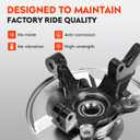 Front Left Steering Knuckle & Wheel Bearing Hub Assembly for Jeep Compass 2007-2017, Patriot 2007-2017, Dodge Caliber 2007-2012, 4WD AWD FWD, 698-411 698411 510090 FW93, Driver Side