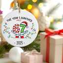 Funny 67 Ornament | 2025 Slang Christmas | Funny Christmas Ornaments 2025 | Funny Teen Grandkid Ornament | Gen Alpha Xmas Gift | 67 Gift (Six Seven-h)