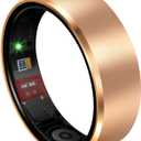 Smart Health Ring 2.0 for Women Men, Slim Scratch & Fingerprint Resistant Design, Warm Gold 7