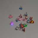 LovesTown 50PCS LED Light up Rings, Light up Toys for Kids Glow in the Dark Party Supplies Flashing for Easter Party Favors Classroom Prizes Goodie Bag Stuffers Easter Egg Fillers