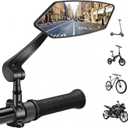 Space-Saving, Clear-View, Secure-Grip Bike Mirrors 2 Pack for Handlebars. Flat Pentagonal Universal Fit Design, 360° Adjustable Scratch-Resistant Bicycle and Ebike Rear View Mirrors, Pair for Adult Ro