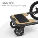 UPPAbaby Piggyback Ride-Along Board for Cruz Stroller Models 2015-2019 - Quick Attachment for Children to Stand + Stroll - 55 lbs. Weight Capacity,Black/Brown