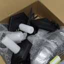 Dynaming 4 Pack Solar Flame Hanging Lights Outdoor, Halloween Solar Flickering Flame LED Garden Lanterns with 4 x 38 Inch Shepherd Hooks, Christmas Lighting for Lawn Patio Yard Pathway Driveway (Warm White)