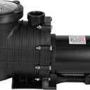 Hitgrand 2HP Self Primming Pool Pump, Inground Above Ground Swimming Pool Pump Upgraded 110V/220V Dual Voltage, 1500W 60HZ Single Speed Pumps with Strainer Basket Silent Operation