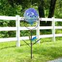 Stargarden Gazing Ball Stand, Metal Gazing Globe Display Stand with Sturdy Stakes,Outdoor Gazing Ball Holder for 10-12 Inch Balls, Gazing Globe Metal Stand for Outdoor Garden Yard