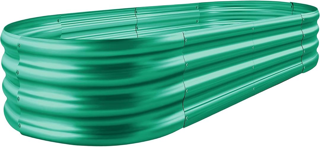Land Guard Green Raised Bed, 6x3x1 ft Elevated Planter Box, Raised Beds for Gardening VegetablesGreen, 6x3x1ft(1pcs)