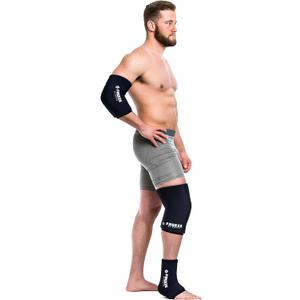 FreezeSleeve Ice and Heat Therapy Sleeve | Reusable Ice Pack Flexible Gel Compression Sleeve for Pain Relief and Recovery of Elbow Knee Ankle Leg Wrist Injuries | Black X Large