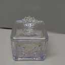 WHJY Cute Glass Candy Jar with Lid, Iridescent Colored Glass Candy Jar for Office Desk,Colorful Candy Dishes for Candy Buffet, Cookie Jar 4.5 Tall