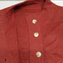 Cicy Bell Womens Chunky Knit Cardigan Sweaters Button Down Mock Neck Open Front Jacket Winter Casual Outerwear with Pockets (Large, Wine Red)