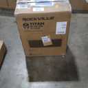 Rockville TITAN SLIM D8 White Powered Subwoofer, Dual 8" Woofers, 400W RMS/1600W Peak, 122dB SPL, Stackable, Vertical/Horizontal Mount, Bass Boost, XLR/RCA Inputs, Compact Plywood, Ideal for DJ/Live