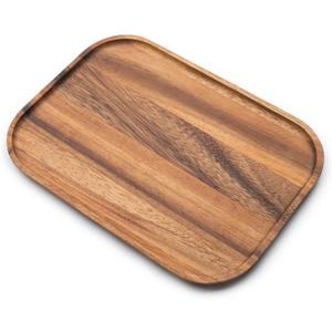 Ironwood Gourmet Small Steak Board, 7.5 x 10.5 x 0.5 inches, Acacia Wood Dinner Plate (Brown)