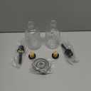 Olive Oil Dispenser Bottle for Kitchen with Metal Spout, Glass Oil Bottles 7OZ, Elegant Glass Cooking Oil Dispenser for Kitchen-2pcs