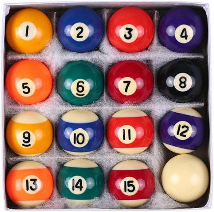 Mini Pool Ball Set,16pcs/Set 0.98Inch Resin Mini Billiard,Small Pool Cue Balls Full Set Mini Pool Table Accessories