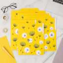 12 Decorative File Folders Letter Size, Cute Floral Document Folders for Office, School & Home, Durable Copper Material with Adhesive Tabs