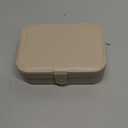 Travel Jewelry Case, PU Leather Jewelry Travel Organizer for Necklace Rings Bracelet Earrings Holder Case Portable Jewelry Boxes for Women, Light Taupe (Small)